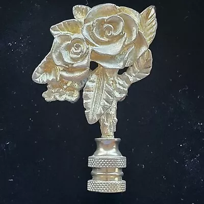 Vintage Antique Solid Brass Floral  Roses  Lamp Finial • $9.99