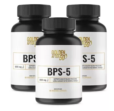 Golden After 50's BPS-5 Formula Supports Healthy Blood Pressure 3 Month Supply! • $79.99