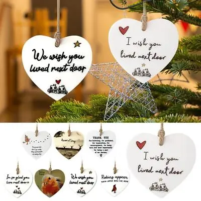 I Wish You Lived Next Door-Heart Hanging Acrylic Decor Gift Pendants R0S6 • £3.42