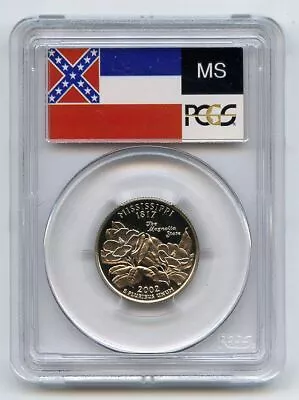 2002 S 25C Clad Mississippi Quarter PCGS PR70DCAM • $12.50