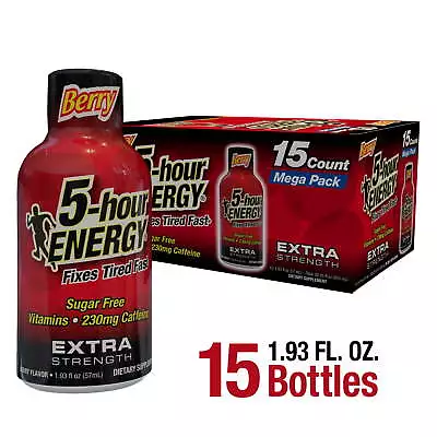 5-hour ENERGY Shot Extra Strength Berry 15 Count • $30.98