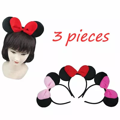 3pieces Disney Headband Mouse Ears Headband Mickey Party Theme Park Costume  • $7.88