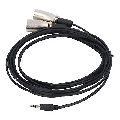 3.5mm Male To Dual XLR Male Cable 10 Feet TRS To Dual XLR Y Splitter Stereo MPF • £11.65