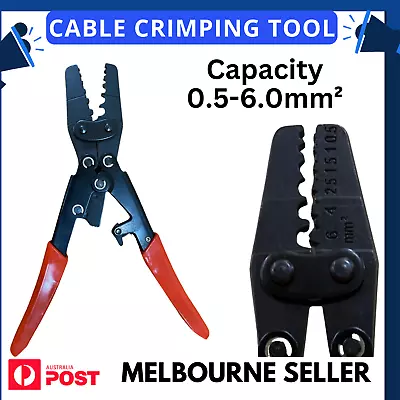 0.5-6.0mm² Wire Crimper Cable Plier Terminal Anderson Plug Lug Crimping Tool AU • $24.78