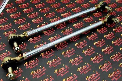 2 X NEW Vito's Yamaha Banshee SILVER Tie Rods + Ball Joints STOCK LENGTH Kit • $57.59