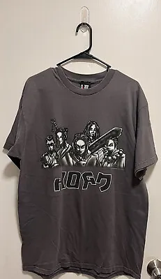 $99 • Buy Vintage Korn 1999 Cartoon Anime Giant T Shirt Nu Metal Band Tee Lollapalooza Y2k