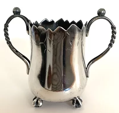 Vintage Wilcox Silver Plate Cracked Egg Set 5334 Double Handle Dish Vase 4” • $49.95