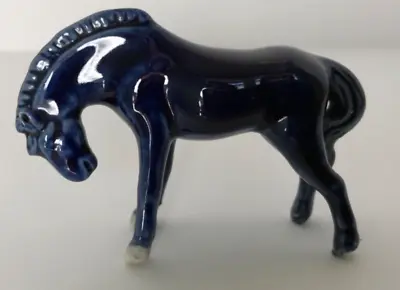 Vintage Porcelain Ceramic Miniature Horse Cobalt Blue 1.75” • $14.99