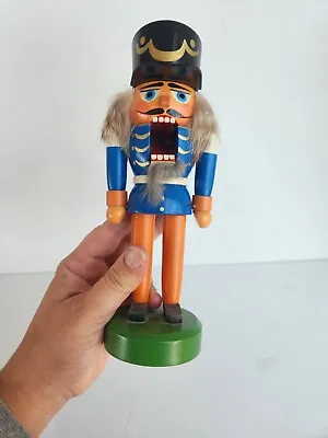 Vintage East Germany Nutcracker VEB Hodrewa Rothenthal Christmas Real Fur Hair  • $24.98