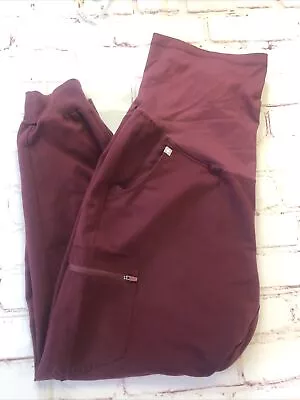 Figs Maternity Scrubs Xl Technical Collection Jogger Maroon Great Condition  • $18