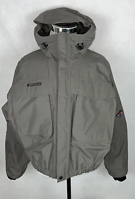 Vintage Columbia Wading Fly Fishing Shell Omni-Tech Jacket Hooded Men’s XL Mint! • $129.95