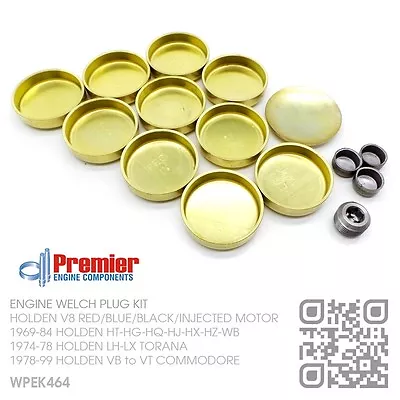 Wpek464 Welch Plug Kit 253-308 V8 Motor [holden Lh-lx Torana A9x Slr5000 L34 Ss] • $68.50