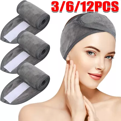 Spa Facial Headband Adjustable Towel Headband Make Up Wrap Head Band For Washing • £16.89