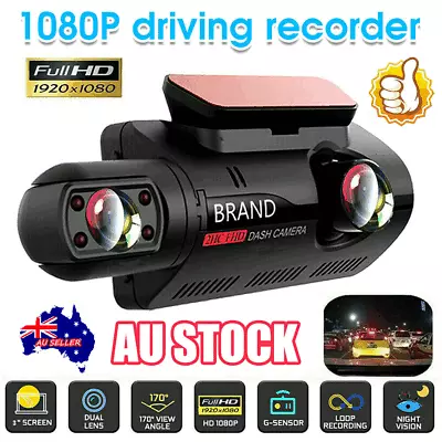 $32.88 • Buy HD 1080P Dual Lens 3''Car DVR Vehicle Video G-Sensor Dash Cam Recorder Camera KP