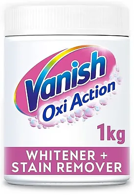 Vanish Fabric Stain Remover Oxi Action Powder Crystal Whites 1 Kg • £6.77