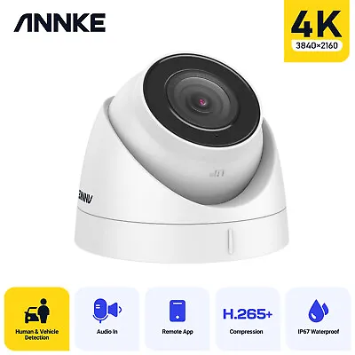 £53.99 • Buy ANNKE 4K 8MP Dome CCTV Audio IP Camera IP67 For Home Security POE System C800
