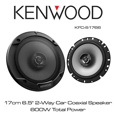 £36.95 • Buy Kenwood KFC-S1766 - 17cm 6.5  2-Way Car Coaxial Speaker 600W Total Power 