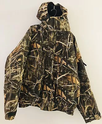 Duckies Advantage Max-4 HD Tan Camo  Hooded Lined Hunting Coat 🧥 Jacket Size L. • $40.99