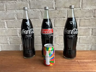 3X Vintage Coke Coca-cola Bottles 1L 70's Unopened • $300