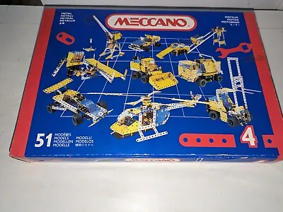 Meccano Erector Set #4 Construction Set 51 Models Metal Pieces  • £100