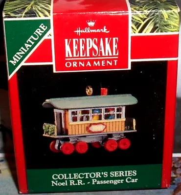 Passenger Car-Noel RR`1991`Miniature-Railroad Train CarHallmark Ornament-NICE • $8.50