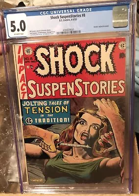 Shock Suspenstories #8 Ec Comics Cgc 5.0 Ow/w Pages 1953 Pre-code Horror • $625