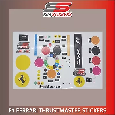 Thrustmaster Ferrari F1 Add-On Wheel Stickers For Car Simulator • £9.50