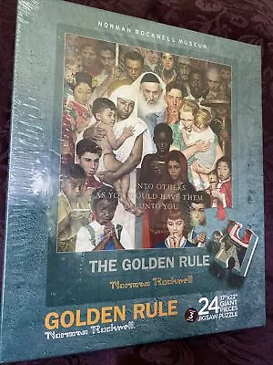 Norman Rockwell “The Golden Rule” 24 Giant Pc Puzzle NEW Puzzles Plus # 9477 • $4.99