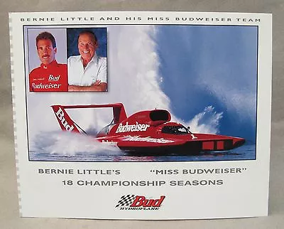 BERNIE LITTLE 1998 MISS BUDWEISER Promo Color Card Picture Hydro Boat Racing • $12.99