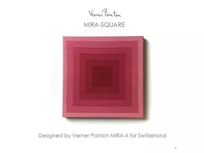 Vintage Verner Panton Mira X SQUARE Pink Gradation Cotton Art Board Mid Century • $470.99