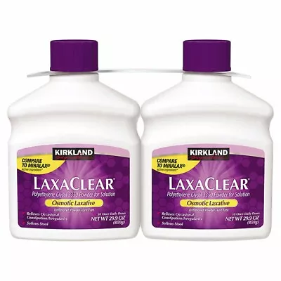 Laxative Polyethylene Glycol Kirkland LaxaClear 100 Doses VS MiraLAX Exp: 01/26 • $34.89