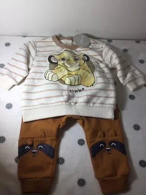 Baby Boy Disney Simba Sweat Top & Track Pants Set - Sizes 0 - BNWT • $24