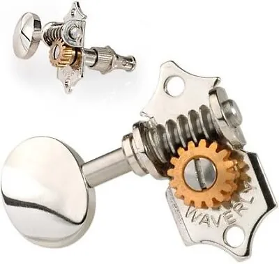 Waverly Guitar Tuners With Vintage Oval Knobs For Solid Pegheads Nickel 3L/3R • $242.10