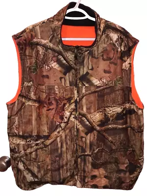 AGO All Game Outfitters XL Reversible Hunting Vest Orange/Camo • $25