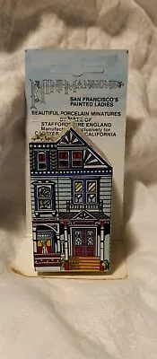 Wade Figurine San Francisco Painted Ladies Mini Mansion Blue Lady • $60