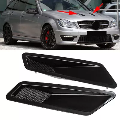 For Mercedes W204 C63 AMG Bonnet Vent Hood Vent Air Vents Scoop Duct Gloss Black • $33.99