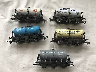 DAPOL OO GAUGE LOT OF 5x PROMOTIONAL 6 WHEEL TANK WAGONS -  READ ! • £49.99