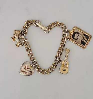 Vgt Elvis Presley Charm Bracelet Photo Frame/ Guitar • $25.99