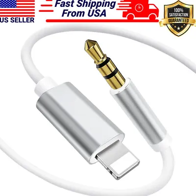 For IPhone 7 8 X XR 11 12 13 Pro Max 8 Pin To 3.5mm AUX Audio Car Adapter Cord • $3.49