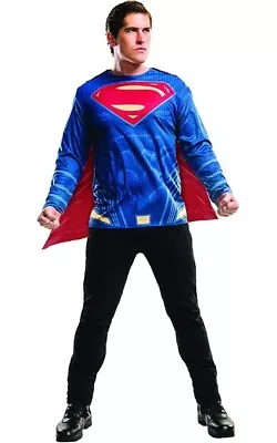 Licensed Superman Dawn Of Justice Adult Superhero Costume T-shirt Fancy Dress • £27.27