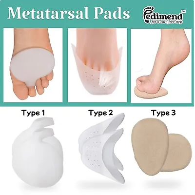 Pedimend™ Metatarsal Pads Relieve Ball Of Foot Pain Metatarsalgia Insoles-3pairs • £8.90