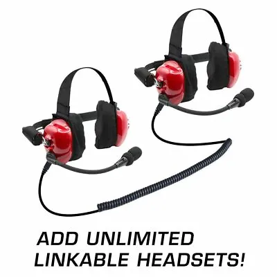 NASCAR Headsets For Race Fan Linkable Intercom Scanner Over The Ear Rugged Radio • $355