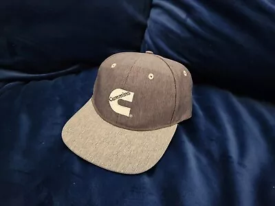 Cummins Diesel Engines Light & Dark Gray Flat-bill Strap Back Hat Cap - NWOT • $10.95