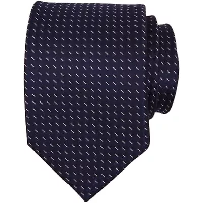 ALARA Mens Classic Tie 3.15 Navy Blue 100% Silk Woven Designer Dress Necktie $80 • $18.88