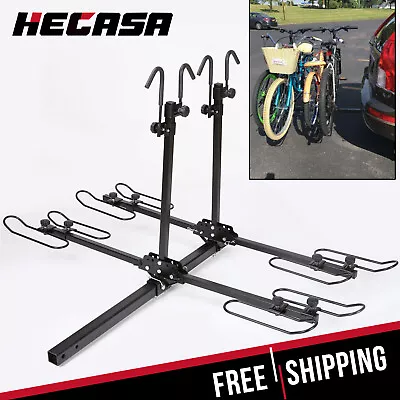 4-Bike Platform Style Bicycle Rider Hitch Mount Carrier Rack Sport Receiver 2  • $107