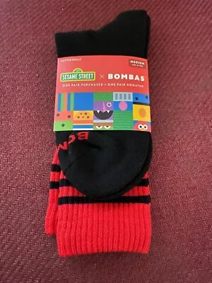 New W/tag Bombas Sesame Street Elmo Socks Mid-calf Unisex Size Medium • $5.99