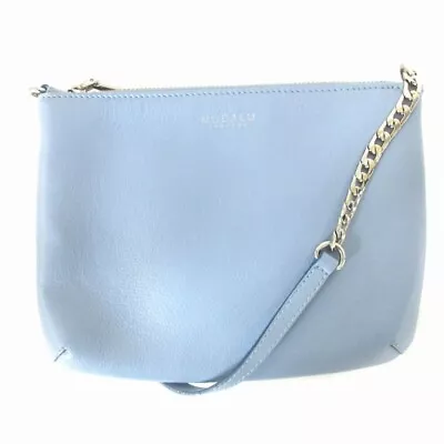 Used Modalu Shoulder Bag Crossbody Leather Chain Strap Blue Ladies Vector Old Cl • $105.15