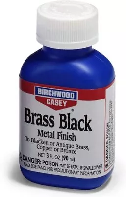 Birchwood Casey Brass Black Metal Finish Darkens Brass Copper Or Bronze 3oz • $12.25