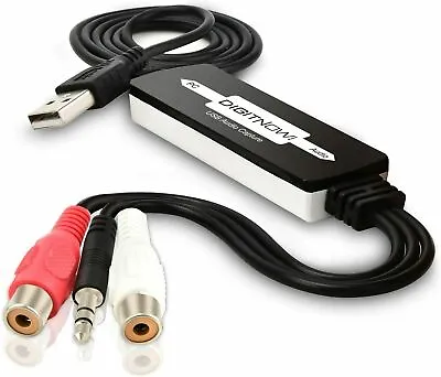 USB Audio Capture Card Grabber For Vinyl Cassette Tapes To Digital MP3 Converter • $12.99
