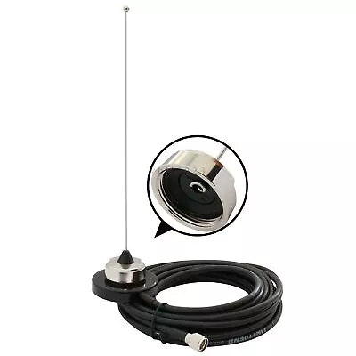 VHF 155-174 Antenna Magnetic Mount Antenna Set With RG-58 Cable For Mobile Radio • $23.99